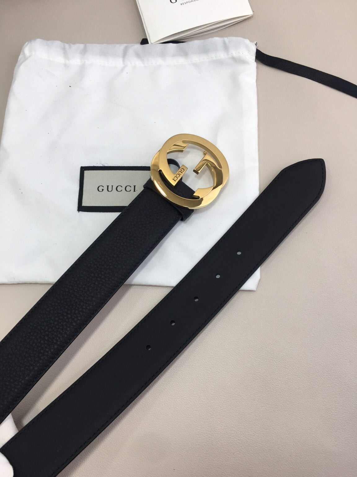 1:1 Replica Gucci GG Marmont Reversible Belt Black, Women Belt - Image 8