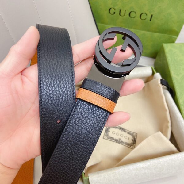 1:1 Replica Gucci GG Marmont Reversible Belt Black, Women Belt