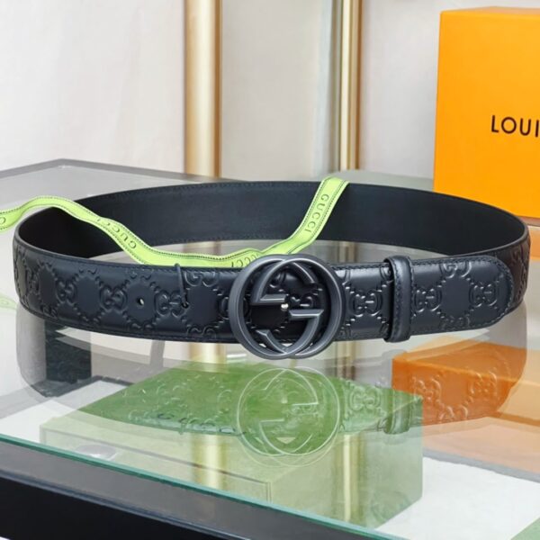 1:1 Replica Gucci GG Marmont Reversible Belt Black, Women Belt