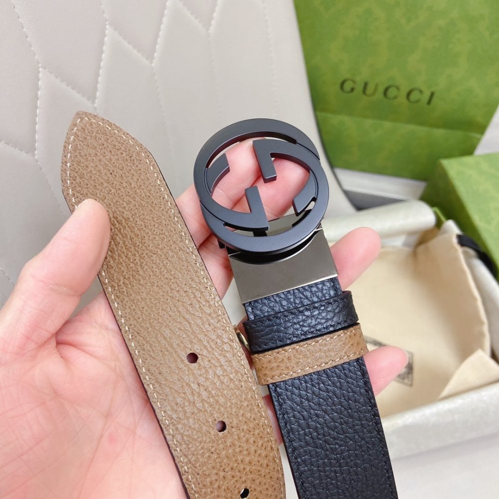 1:1 Replica Gucci GG Marmont Reversible Belt Black, Women Belt - Image 3