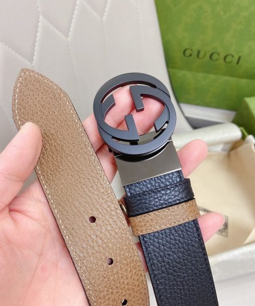 1:1 Replica Gucci GG Marmont Reversible Belt Black, Women Belt