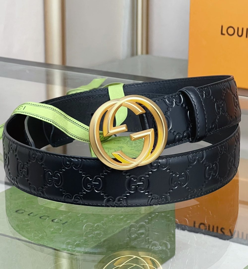 1:1 Replica Gucci GG Marmont Reversible Belt Black, Women Belt