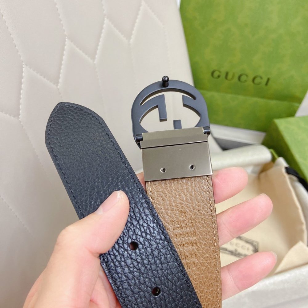 1:1 Replica Gucci GG Marmont Reversible Belt Black, Women Belt - Image 2