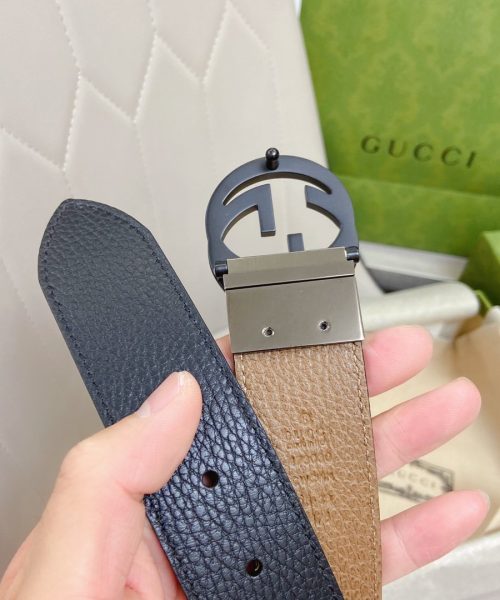 1:1 Replica Gucci GG Marmont Reversible Belt Black, Women Belt