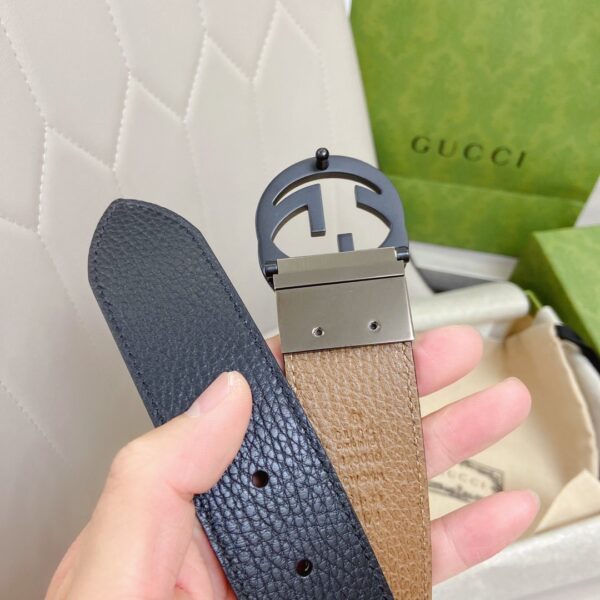 1:1 Replica Gucci GG Marmont Reversible Belt Black, Women Belt