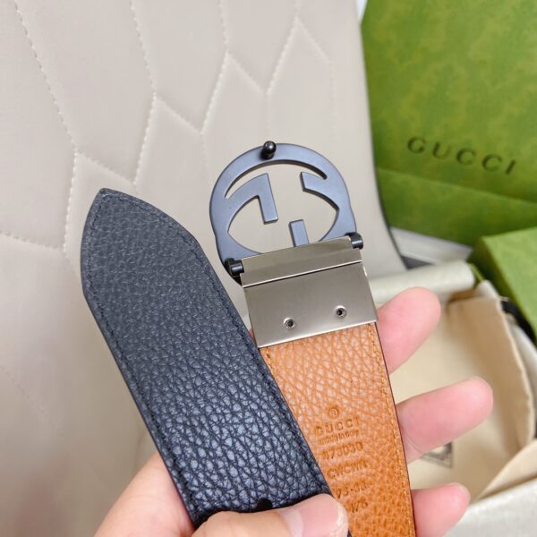 1:1 Replica Gucci GG Marmont Reversible Belt Black, Women Belt