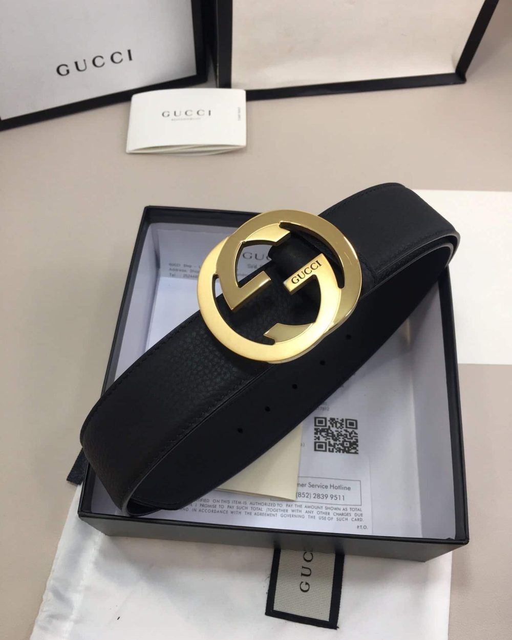 1:1 Replica Gucci GG Marmont Reversible Belt Black, Women Belt