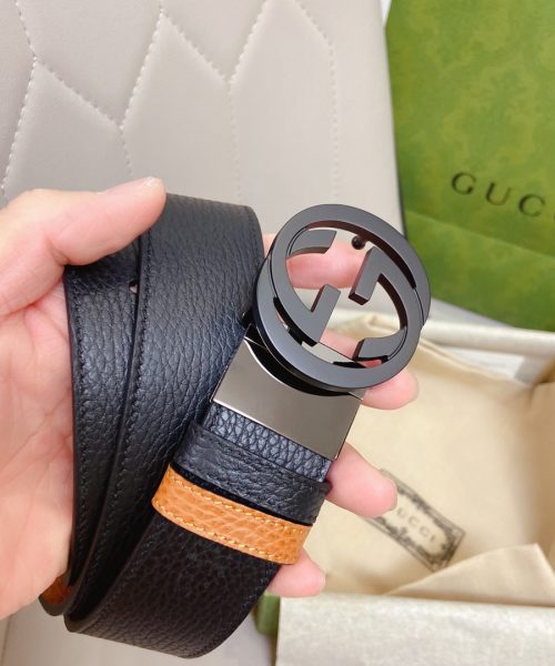 1:1 Replica Gucci GG Marmont Reversible Belt Black, Women Belt