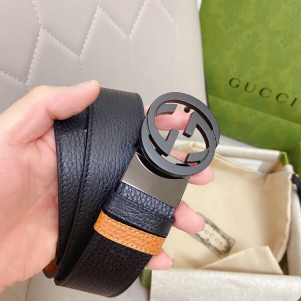 1:1 Replica Gucci GG Marmont Reversible Belt Black, Women Belt