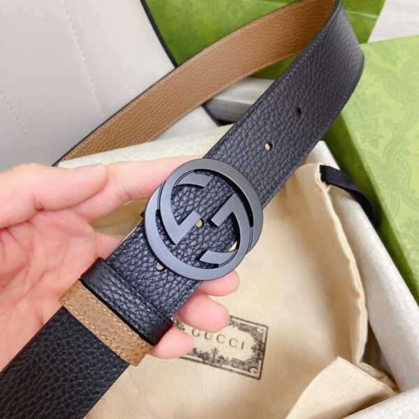 1:1 Replica Gucci GG Marmont Reversible Belt Black, Women Belt
