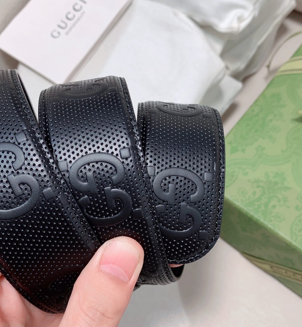 1:1 Replica Gucci GG Marmont Reversible Belt Black, Women Belt