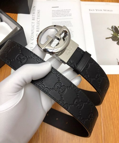 1:1 Replica Gucci GG Marmont Reversible Belt Black, Women Belt