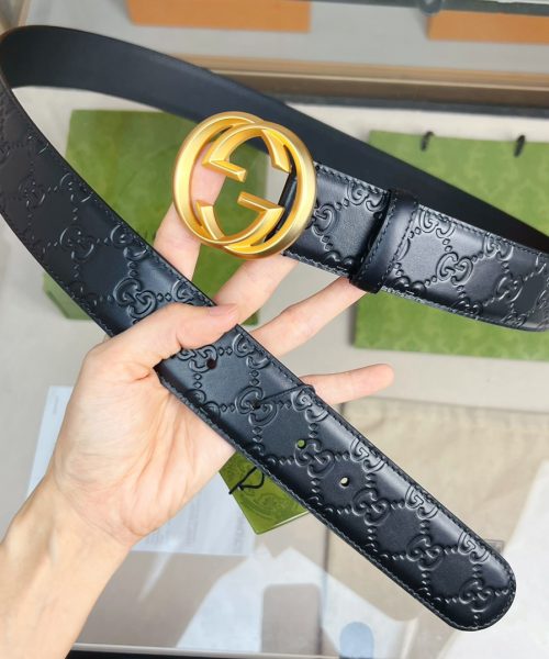1:1 Replica Gucci GG Marmont Reversible Belt Black, Women Belt