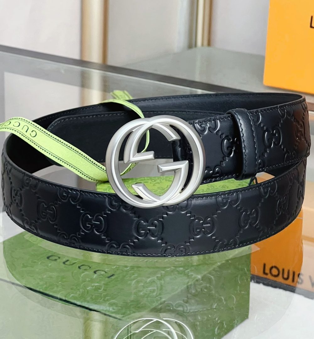 1:1 Replica Gucci GG Marmont Reversible Belt Black, Women Belt