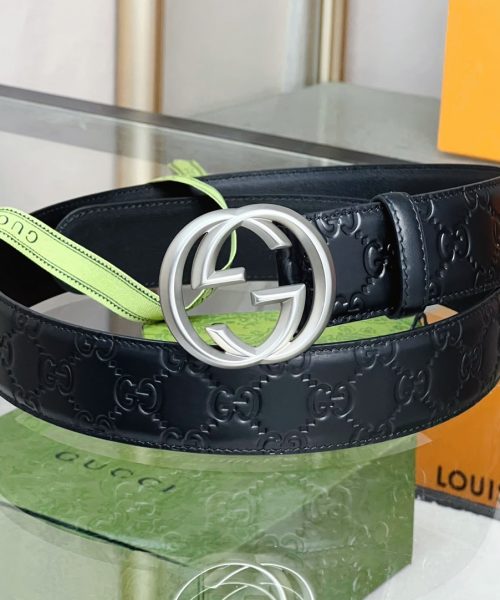 1:1 Replica Gucci GG Marmont Reversible Belt Black, Women Belt