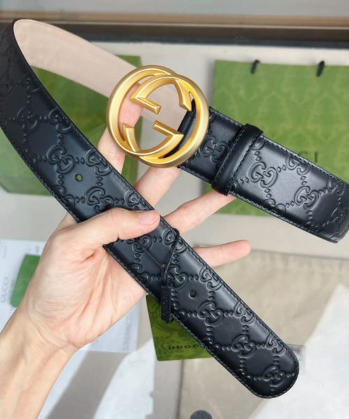 1:1 Replica Gucci GG Marmont Reversible Belt Black, Women Belt
