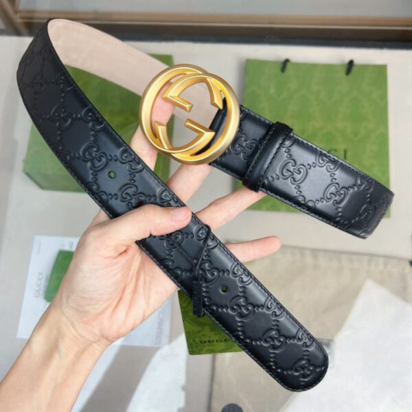 1:1 Replica Gucci GG Marmont Reversible Belt Black, Women Belt