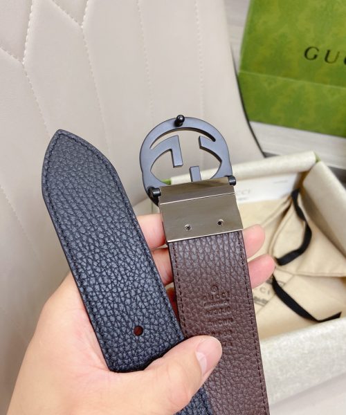 1:1 Replica Gucci GG Marmont Reversible Belt Black, Women Belt