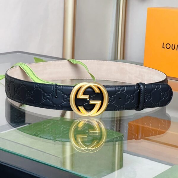 1:1 Replica Gucci GG Marmont Reversible Belt Black, Women Belt