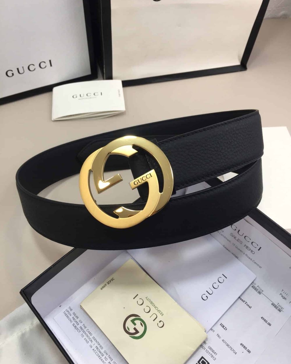 1:1 Replica Gucci GG Marmont Reversible Belt Black, Women Belt
