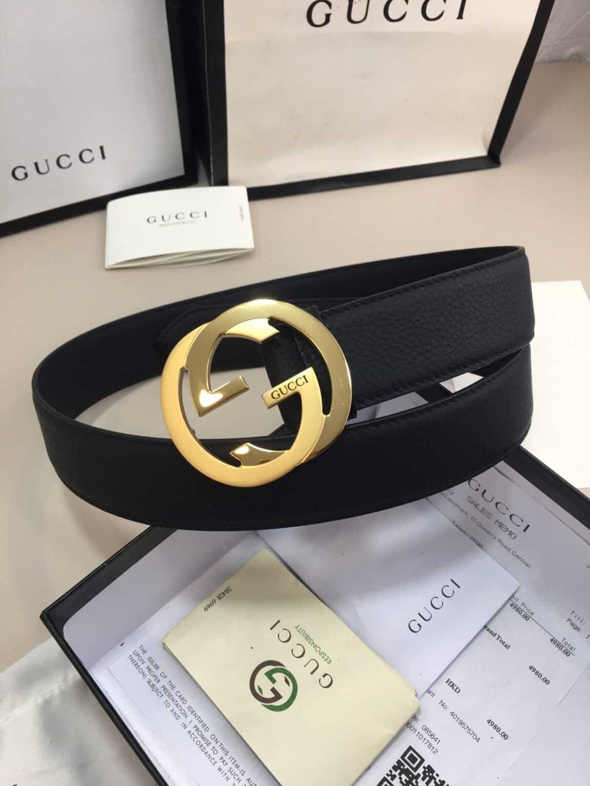 1:1 Replica Gucci GG Marmont Reversible Belt Black, Women Belt - Image 4