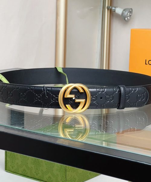 1:1 Replica Gucci GG Marmont Reversible Belt Black, Women Belt