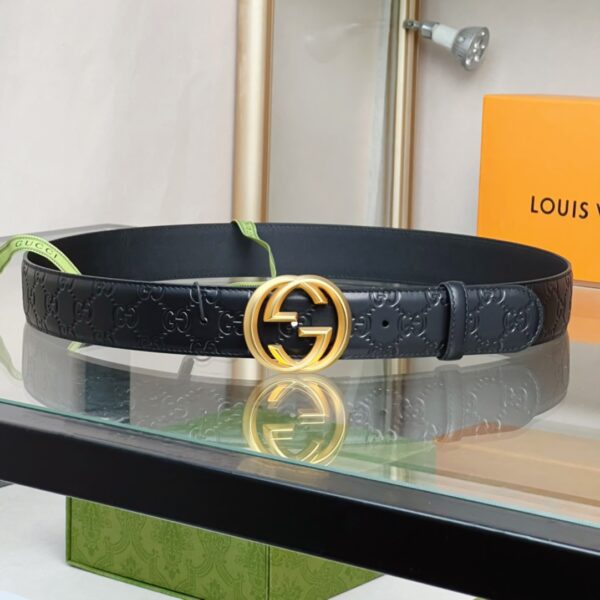 1:1 Replica Gucci GG Marmont Reversible Belt Black, Women Belt