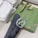 1:1 Replica Gucci GG Marmont Reversible Belt Black, Women Belt