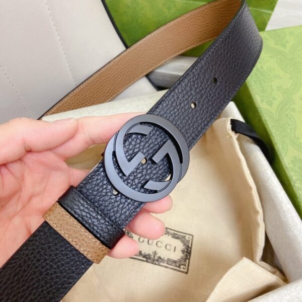 1:1 Replica Gucci GG Marmont Reversible Belt Black, Women Belt