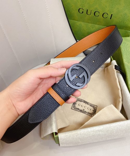 1:1 Replica Gucci GG Marmont Reversible Belt Black, Women Belt