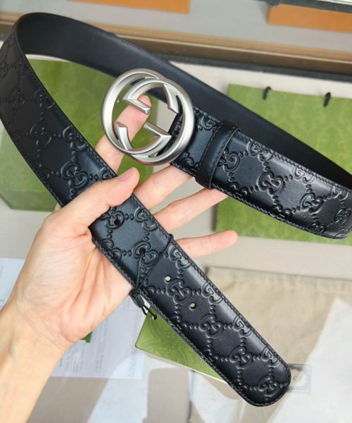 1:1 Replica Gucci GG Marmont Reversible Belt Black, Women Belt