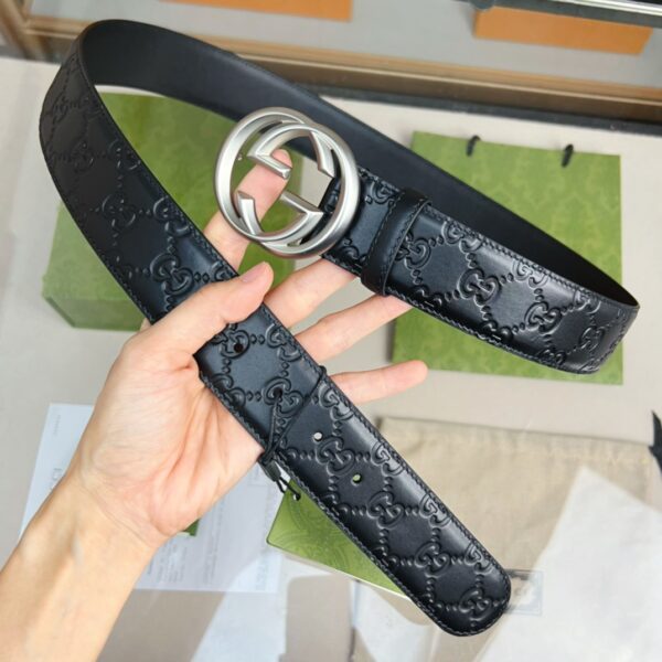 1:1 Replica Gucci GG Marmont Reversible Belt Black, Women Belt