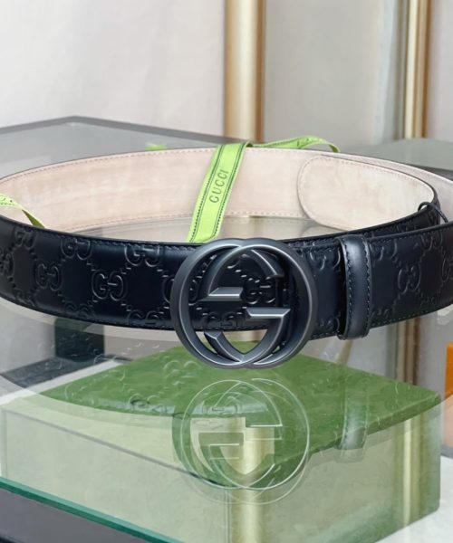 1:1 Replica Gucci GG Marmont Reversible Belt Black, Women Belt