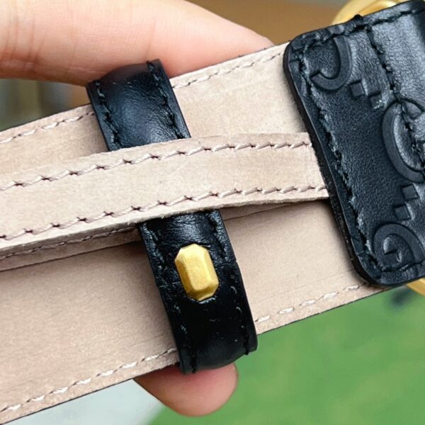 1:1 Replica Gucci GG Marmont Reversible Belt Black, Women Belt