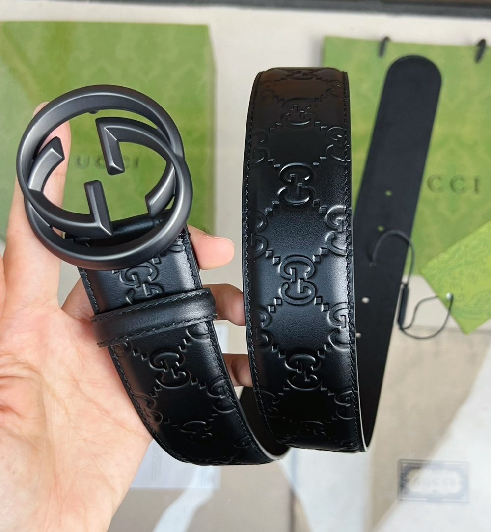 1:1 Replica Gucci GG Marmont Reversible Belt Black, Women Belt