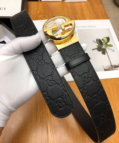 1:1 Replica Gucci GG Marmont Reversible Belt Black, Women Belt