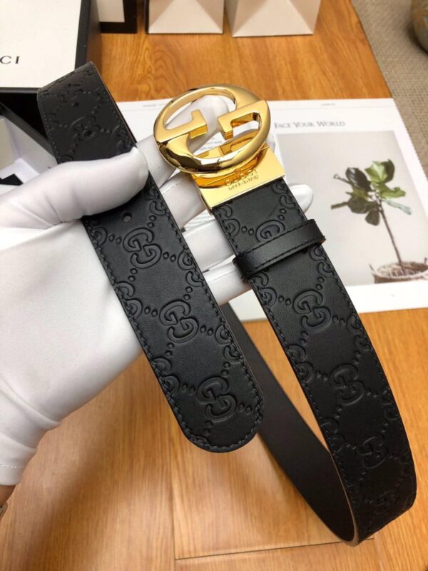 1:1 Replica Gucci GG Marmont Reversible Belt Black, Women Belt