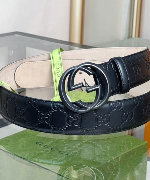 1:1 Replica Gucci GG Marmont Reversible Belt Black, Women Belt