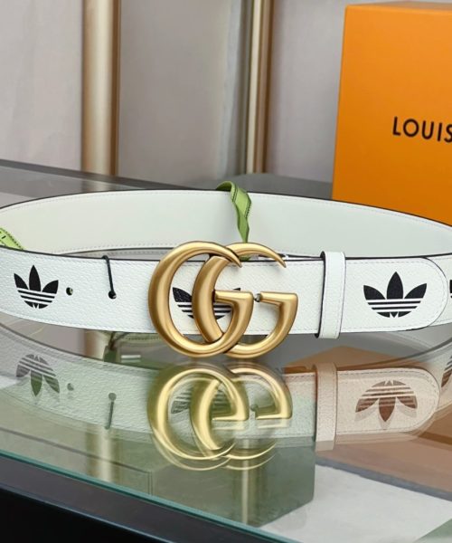 1:1 Replica Gucci GG Marmont Reversible Belt White, Women Belt