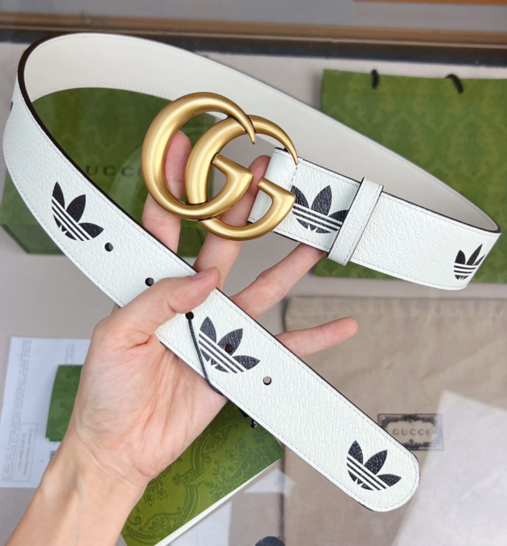 1:1 Replica Gucci GG Marmont Reversible Belt White, Women Belt