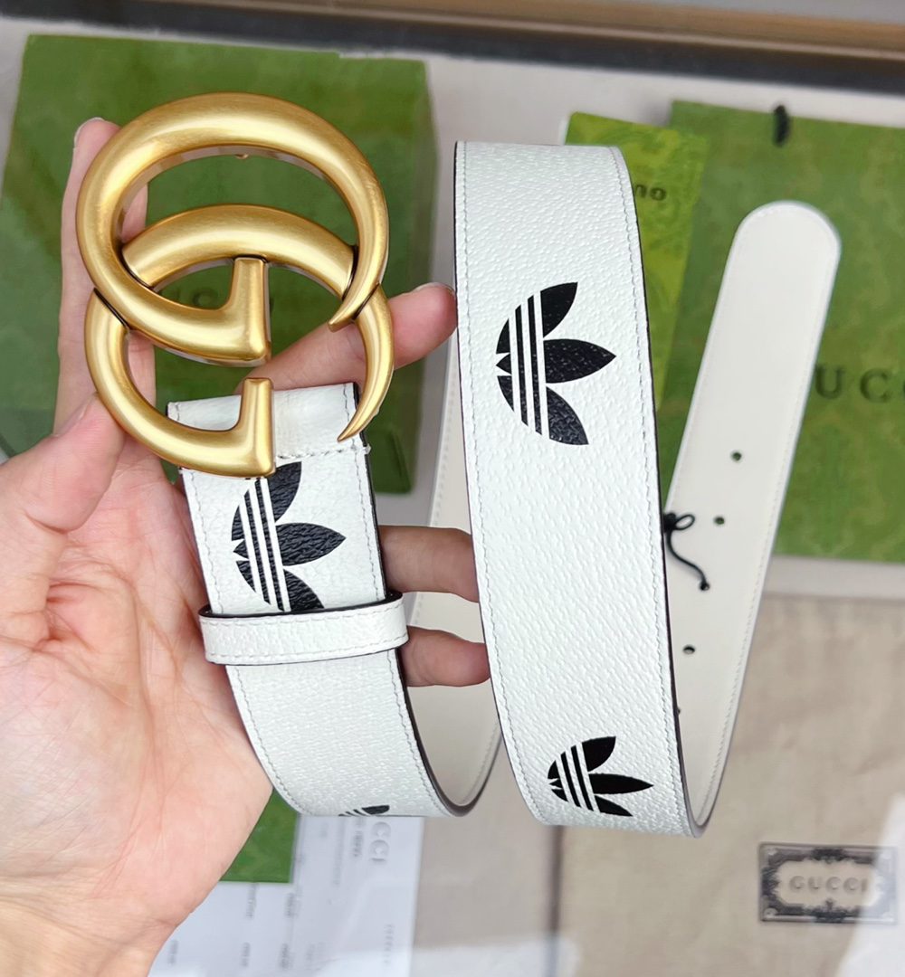 1:1 Replica Gucci GG Marmont Reversible Belt White, Women Belt