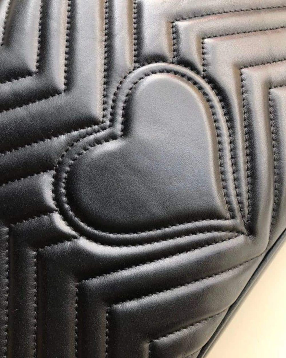 1:1 Replica Gucci GG Marmont Small Matelassé Shoulder Bag Black Matelassé Chevron For Women 10in/26cm 443497 DTDIT 1000