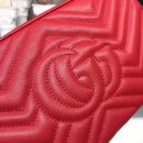 1:1 Replica Gucci GG Marmont Small Matelassé Shoulder Bag Hibiscus Red Matelassé Chevron For Women 9.5in/24cm GG 447632 DTD1T 6433