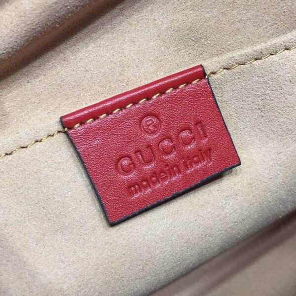 1:1 Replica Gucci GG Marmont Small Matelassé Shoulder Bag Hibiscus Red Matelassé Chevron For Women 9.5in/24cm GG 447632 DTD1T 6433