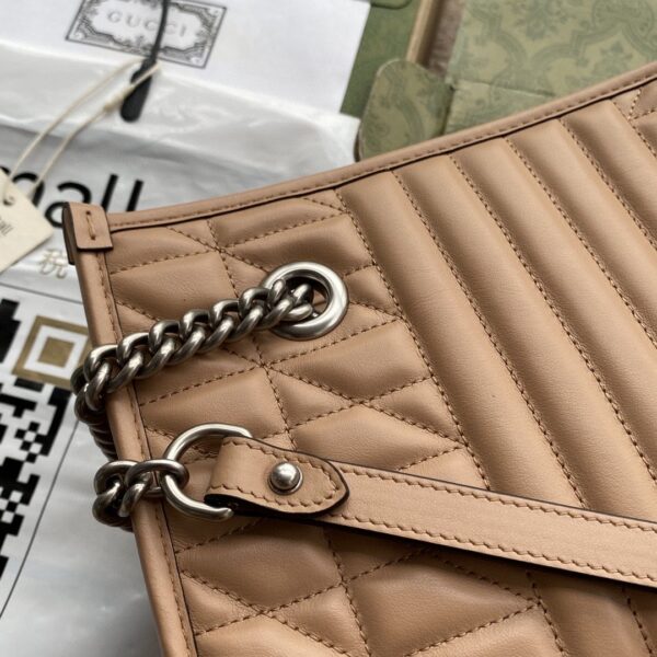 1:1 Replica Gucci GG Marmont Small Tote Bag Brown For Women 10.2in/26.5cm GG