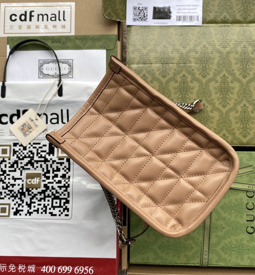 1:1 Replica Gucci GG Marmont Small Tote Bag Brown For Women 10.2in/26.5cm GG