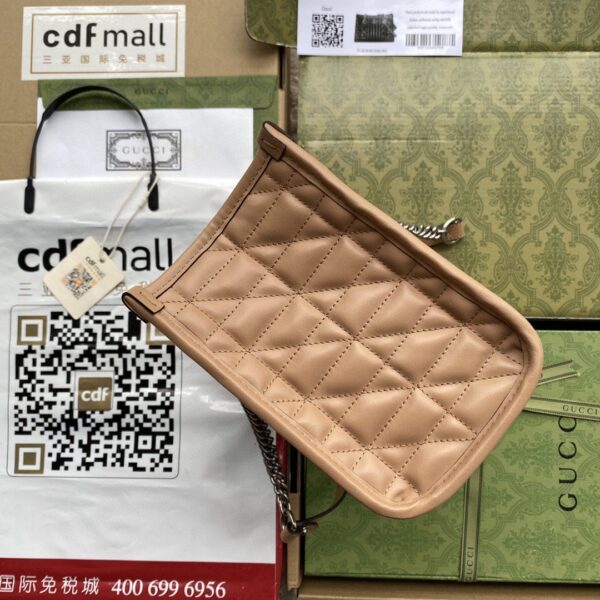 1:1 Replica Gucci GG Marmont Small Tote Bag Brown For Women 10.2in/26.5cm GG