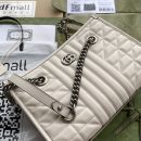 1:1 Replica Gucci GG Marmont Small Tote Bag White Matelasses For Women 10.4in/26.5cm GG