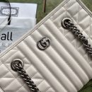 1:1 Replica Gucci GG Marmont Small Tote Bag White Matelasses For Women 10.4in/26.5cm GG