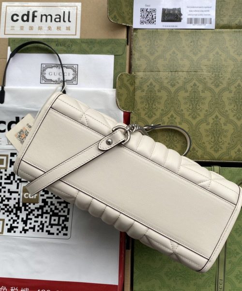 1:1 Replica Gucci GG Marmont Small Tote Bag White Matelasses For Women 10.4in/26.5cm GG